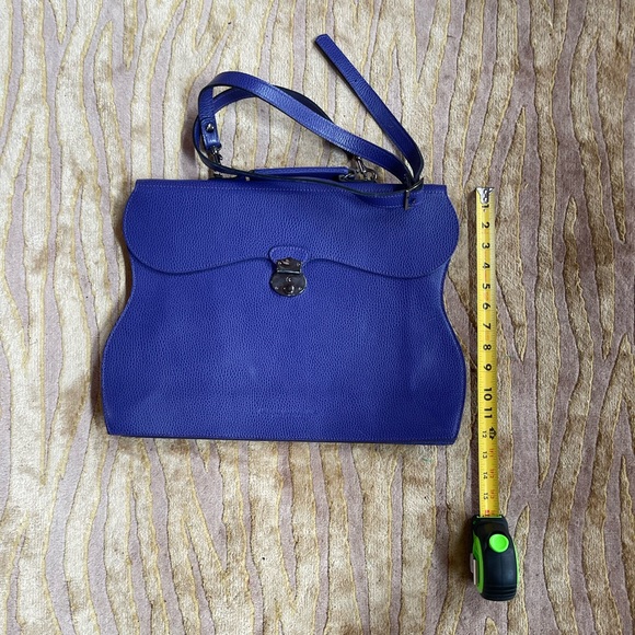 Hester Van Purple Eeghen Leather Briefcase GREAT condition - Picture 3 of 4